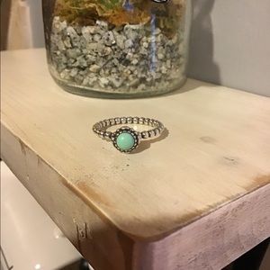 Pandora Turquoise Birthday Bloom Ring